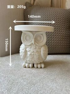 Sacesr Retro Owl Tray TV Cabinet Bookshelf Key Storage Tray Desktop Organizer Light Luxury Home Decoration 3D Printing Plastic Material 2Z5B1