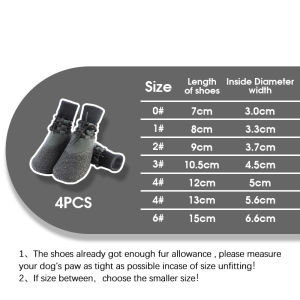 Hamshmoc Pet Protective Shoes Waterproof Anti-Slip Breathable With Anti-Drop Straps For Dogs Cats Multi-Size