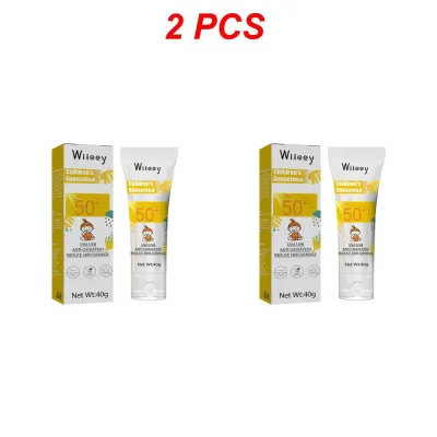 【local Stock】KUESICR Wiieey Childrens Sunscreen Sun block for Babies and Kids Sunscreen UV SPF 50+ 40g Sunscreen Waterproof Moisturizing Skin Body Sun Protection Lotion Summer Outdoor Sunblock Kids ﻿