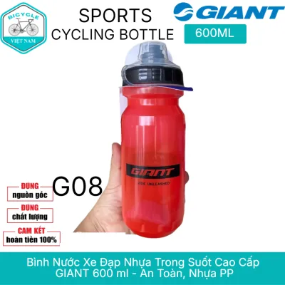 Bình Nước Nhựa Trong Suốt Cao Cấp Xe Đạp GIANT 600ml – Chính Hãng An Toàn Tiện Lợi