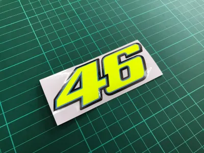 สติกเกอร์ เบอร์ 469369 3Mสะท้อนแสง ขนาด9x4cm. สำหรับแปะมอไซค์หรือพื้นที่ตามใจชอบ