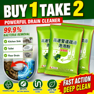 【BUY 1 TAKE 2】Ballet Powerful Drain Cleaner Powder Sink & Toilet Pipe Clog Remover Fast Acting Sewer Cleaning Agent Kitchen Bathroom Floor Drain High-Speed Dredging Oxygen Bubble Pipe Cleaner Blockage Removal Tools with 6 mouths warranty support COD