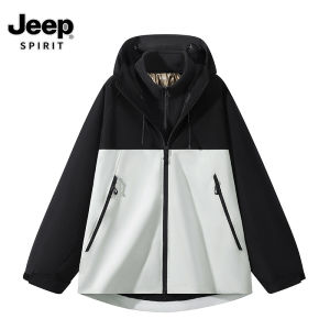 Jeep Spirit 1941 estd quần áo sạc ngoài trời quần áo nam và nữ ba trong một Graphene không thấm nước thoáng khí thoải mái khâu thời trang có thể tháo rời Áo Khoác Chống Thấm Chống Gió quần áo Leo Núi Du lịch của cặp đôi