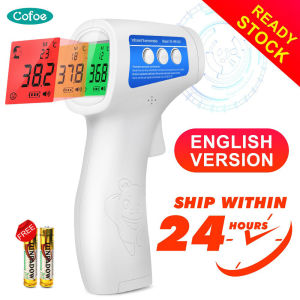 [English Version] Cofoe Non-contact Thermometer 2 in 1 Infrared Electronic IR Digital LCD Fever Forehead Temperature Scan Measuring Thermal Scanner Penembak Pengimbas Suhu Termometer Baby Body Temperature Sensor Heat Indicator