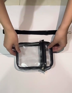 Clear Crossbody Messenger Shoulder Bag Transparent Purse Suitable for Work Travel Workout Concert Sporting Events