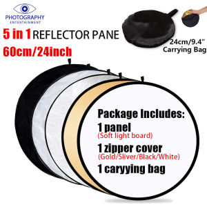【Fast Shipping】ph 5 in 1 Reflector Photography 60/80/110CM Collapsible Portable Light Diffuser Round Photo Multi Color