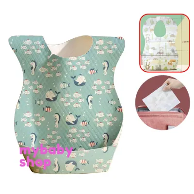 Autumnz Soft Cotton Disposable Baby Bib Baby Bibs 6pcs Set 5pcs 10pcs - Leakproof Portable Soft Material Unisex