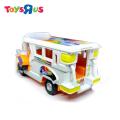Philippine Jeepney 5 inch Die-cast Pull Back Action Vehicle (White). 