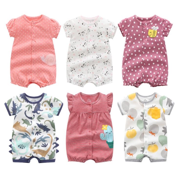 Newborn Baby Clothes Cotton Rompers Boys Jumpsuit Infant Girls Short-Sleeve  Bodysuit Summer Lazada PH