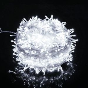 ไฟหิ่งห้อย 8เมตร สายใส แบบกระพริบและสว่างตลอด ไฟหยดน้ำ ไฟประดับ ไฟตกแต่ง ไฟกระพริบ LED 100 ดวง ยาว8เมตร