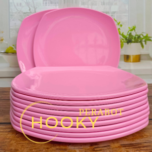 1 LUSIN PIRING KOTAK MELAMIN 9 INCH MELAMIN TEBAL TERALRIS