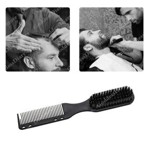 Double Sided Comb Brush Multifunctional Soft Bristle Cleaning Brush Beard Styling Shaving Brush