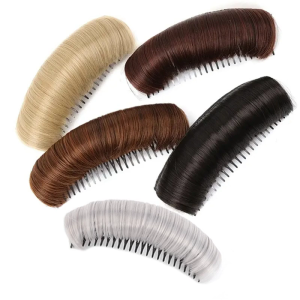Gốc dày clip trong hairpiece cho phụ nữ Tóc tổng hợp toppers với lược chải tóc an toàn cho khối lượng tăng tóc mỏng