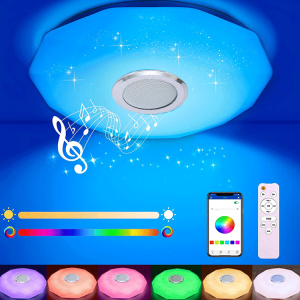 โคมไฟห้องนอน ลําโพงบลูทูธ เพลงบลูทูธ โคมไฟเพดานดูด