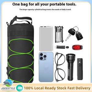 Jocestyle Cycling Handlebar Bag Waterproof for Road and Mountain Bikes with Reflective Details and Multiple Pockets