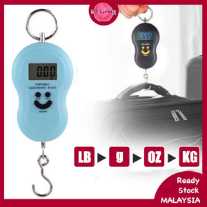 Penimbang Digital Mudah Alih 50kg Digital Scale Portable Electronic LCD Luggage Scale Mini Scales Hook Handheld Fishing Weights Pocket Scale 手提电子秤
