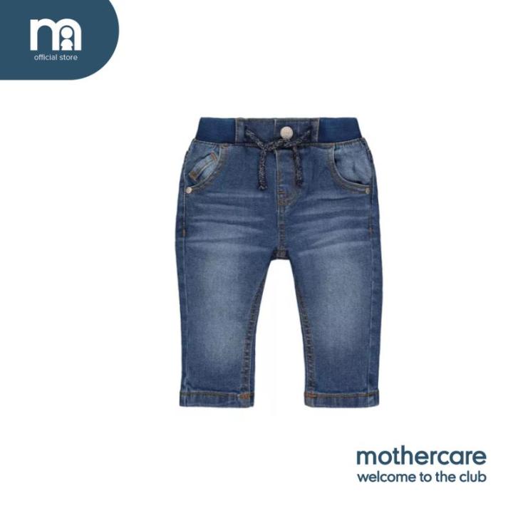 Mothercare Baby Boy Bottoms DarkWash Rib Waist Jeans (1 month10 years
