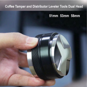 [HOT]Coffee Tamper and Distributor 2 in 1 Coffee tamper Stainless Steel 51mm 53mm 58mm