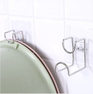 Móc Treo Inox H087 Dán Tường Treo Chậu Thau Rổ Thớt Khăn