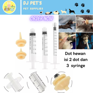 1 paket dot menyusui bayi kucing anjing kelinci hamster otter baby pet feeding pet nipple