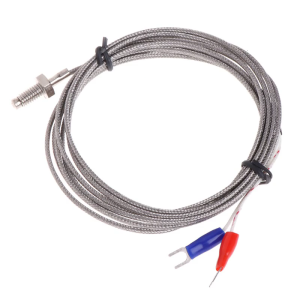 K Type Grounded Thermocouple Temperature Sensor Probe for PID Temperature Controller Two Wire M6 Screw Thread Durable