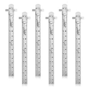 6Inch 15cm Metric Scale Ruler Pocket Ruler with Detachable Clip Precisions Pocket Ruler for School Engineer