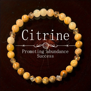 【Gift/Wealth】Citrine Stone Original Bracelet Lucky Charm Wealth Natural Citrine Beads Bracelet For Men And Women Handcrafted Jewelry Abundance Success Happiness Birthday Graduation Anniversary Thanksgiving Day Best Gift