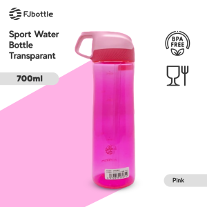 FJbottle - Botol Minum Bahan Tritan 700ML Portable Transparan Dengan Sedotan BPA Free