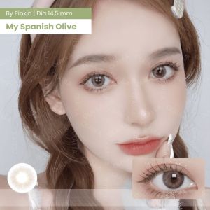 Softlens My Spanish Warna Olive Natural Lens by Pinkinsoftlens Normal Minus