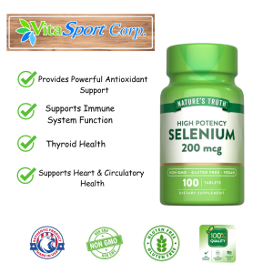 Nature’s Truth Selenium 200mcg 100 Tablets | Antioxidant Support Thyroid Health Immune System Boost