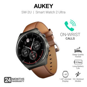 AUKEY SW-2U SmartWatch 2 Ultra w Bluetooth Calls Long Battery Life Health Monitor & Notifications (24 Months Warranty)