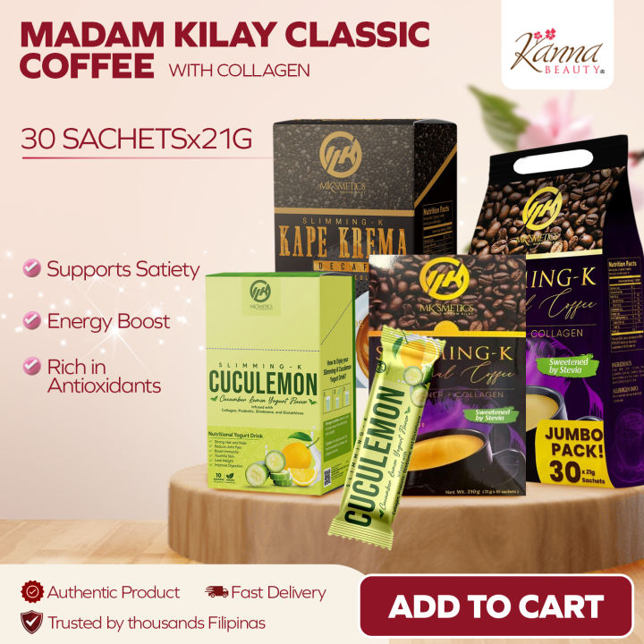 Madam Kilay Classic Coffee with Collagen Jumbo Pack 30 Sachets x
