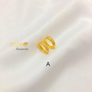 Anting Xuping Permata Catok Jepit Lapis Emas Anti Karat 24K