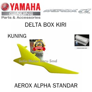 Delta Box Kiri Kuning Aerox Alpha Standar Silver 8 Asli Original Yamaha Surabaya