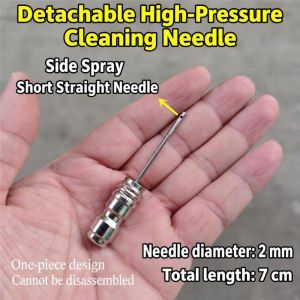 DIVATEN Stainless Steel High-Pressure Cleaning Spray Nozzle High Pressure Side Spray/Direct Spray Pressure Washer  Nozzle  Quick Connect Flush Wand Extension Spray Tips Air Conditioner Cleaning