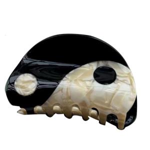 Semicircle Tai for Chi Hair Clips Acetate Yin Yang Hair Claws Non Slip Hair Clips Strong Hold Barrettes Trendy Headwear