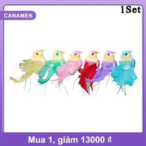 【CANAMEK】 Mô Phỏng Dài Đuôi Lông Chim Bức Tượng Mô Hình Thiết Lập Nhân Tạo Chim Trang Trí Đầy Màu Sắc Lông Trang Trí Sân Vườn Nhà