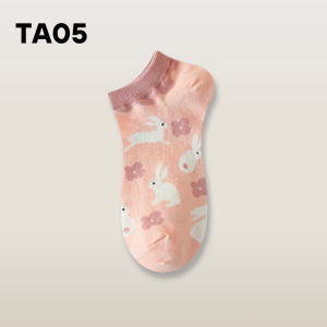 SAVE Low Cut Women Socks Cotton Korean Cute Breathable Woman Stocking Casual Streetwear Comfy Stoking Pendek Comel Kartun S04