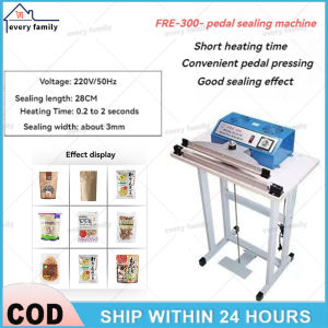 【In Stock】Sealer Fre-300/400/500 foot operated sealing machine Foot Pass-through Pedal Sealing Machine Plastic Bag Shrink Film Sealing and Cutting Machine Film Plastic-Envelop Machine Packaging foot sealer （High-quality transformer）