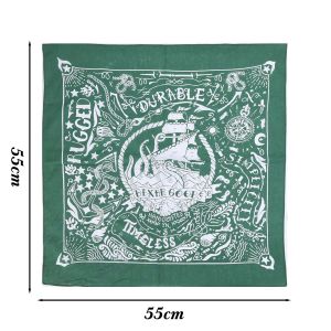 ผ้าคลุมไหล่ผ้าโพกเต้นรำแนวสตรีทฮิปฮอปทรงสี่เหลี่ยมพิมพ์ลายโบฮีเมียน