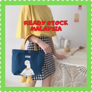 Duck Canvas Bag Women Shoulder Cute Beg Tangan Perempuan Wanita Cantik Ins Murah Korea 2021 Viral