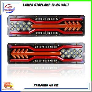 Lampu Stoplamp Rem Stop Lamp Led Belakang Sein Sen Running Variasi Mobil Truk Truck Canter 12-24 Volt