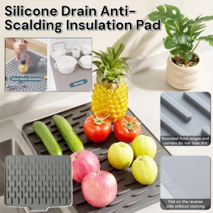 Silicone Drain Anti-Scalding Insulation Pad Non-Slip Dish Drying Pad Silicone Sink Mat