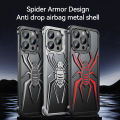 Armor Spider Phone Case for Apple iphone 15 Pro Max 14 Pro 13 Case Military Grade Drop Protection Kickstand Bracket Case Heavy Duty Aluminium Alloy Metal Bumper Shockproof Dustproof Naked Bald iphone Cover. 