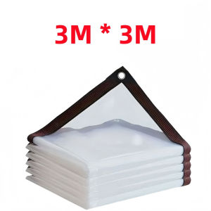 ผ้าใบกันฝน ผ้าใบใสกันฝน พลาสติกใสกันฝน ผ้าใบกันฝน(มีตาไก่) ป้องกันน้ํากันฝน หนาทนต่อการสึกหรอ