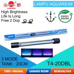 Lampu Celup 3 MODE Aquarium LED T4 Rosston Ukuran 20 30 40 50 60 cm Aquarium Aquascape
