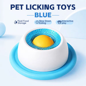 Pet Lick Ball Toy Slow Feeder for Dog Cat Liquid Food Non-Slip Licking Plate Toys for Training Calm Mind Healthy Mouth