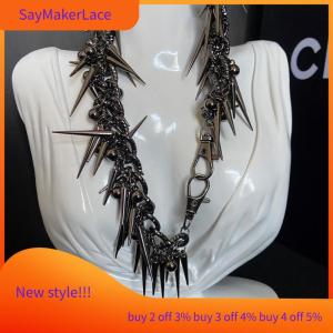 READY STOCK✨ Unique Design Sweet Cool Spicy Girl Style Round Bead Tassel Necklace Waist Chain Womens Personality Niche Design Jewelry