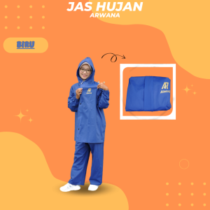 Jas Hujan Arwana Mantol Mantel pria dan Wanita Setelan Baju dan Celan Bahan Karet PVC