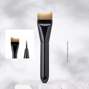 Dorisna Ultra Thin Crescent Foundation Brush Lightweight Face Contour Brush Black Handle Makeup Brush Mixed Foundation Cream Tool